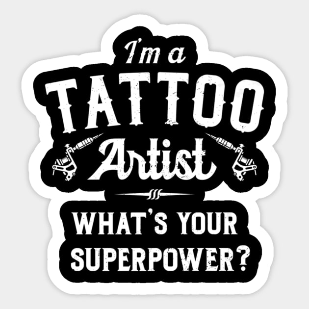 Tattoo Artist Superpower Tattooist Sticker by Spaceship Pilot